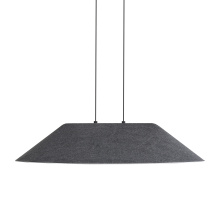 Golden 3133-P30 FB-GY - Golden Lighting Faroe 30in Integrated LED Pendant in Flecked Black/Grey Felt